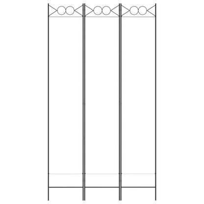 vidaXL 3-Panel Room Divider White 120x220 cm Fabric