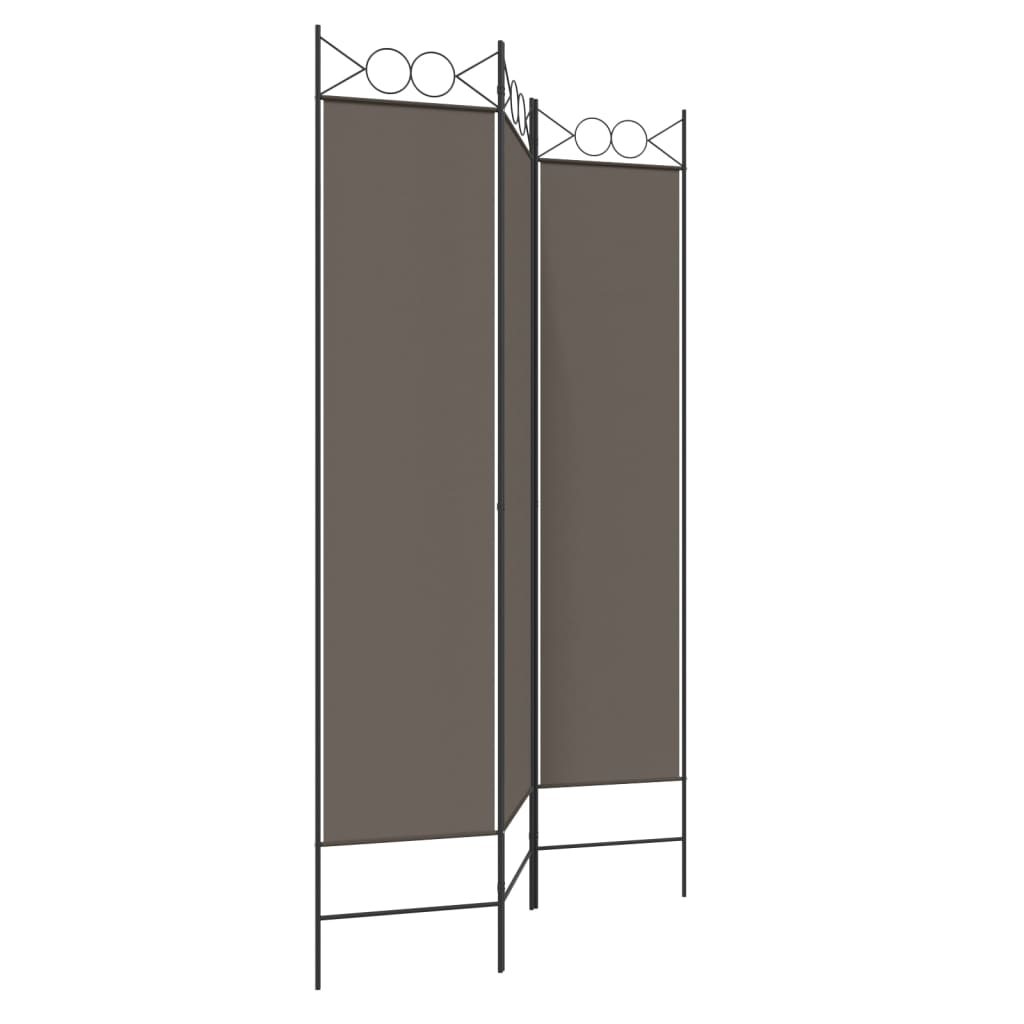 vidaXL 3-Panel Room Divider Anthracite 120x220 cm Fabric