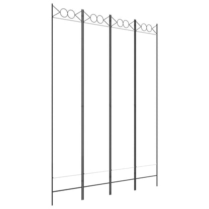 vidaXL 4-Panel Room Divider White 160x220 cm Fabric