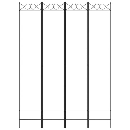 vidaXL 4-Panel Room Divider White 160x220 cm Fabric