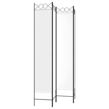 vidaXL 4-Panel Room Divider White 160x220 cm Fabric