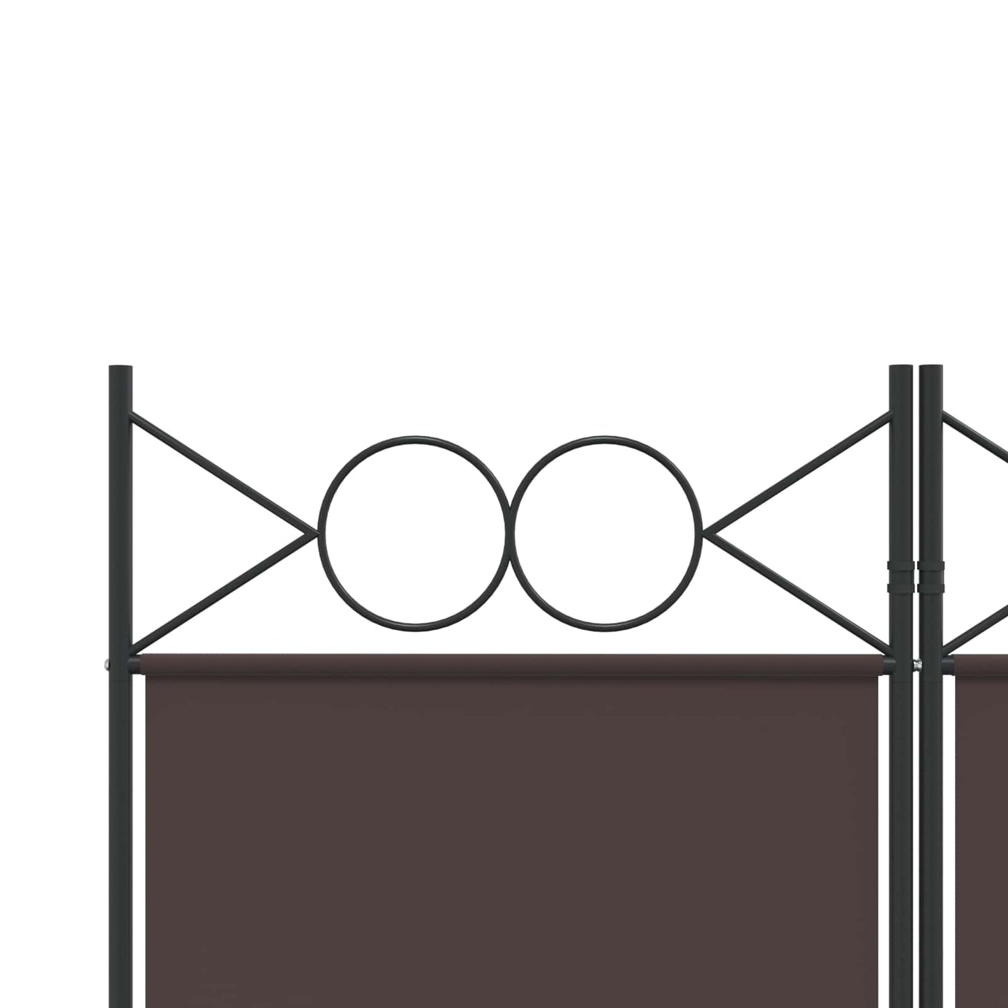 vidaXL 4-Panel Room Divider Brown 160x220 cm Fabric