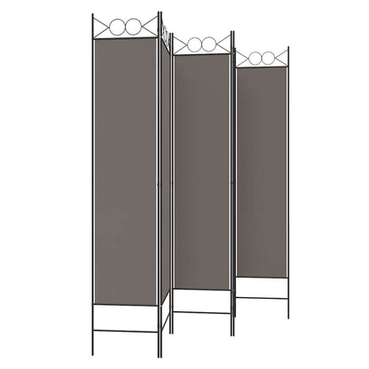 vidaXL 5-Panel Room Divider Anthracite 200x220 cm Fabric