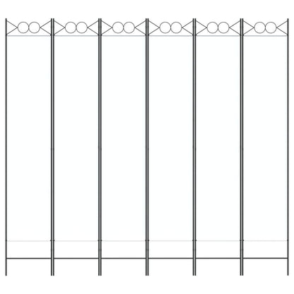 vidaXL 6-Panel Room Divider White 240x220 cm Fabric