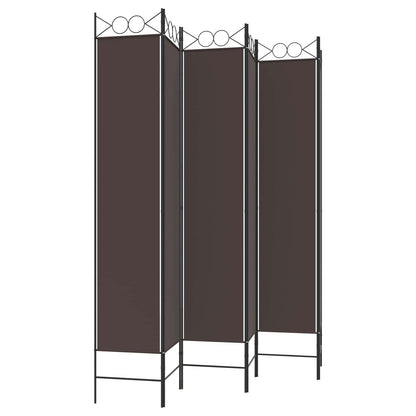 vidaXL 6-Panel Room Divider Brown 240x220 cm Fabric