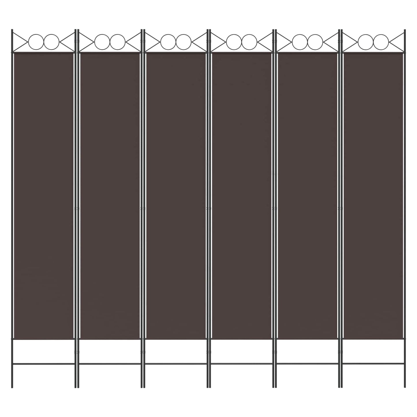 vidaXL 6-Panel Room Divider Brown 240x220 cm Fabric