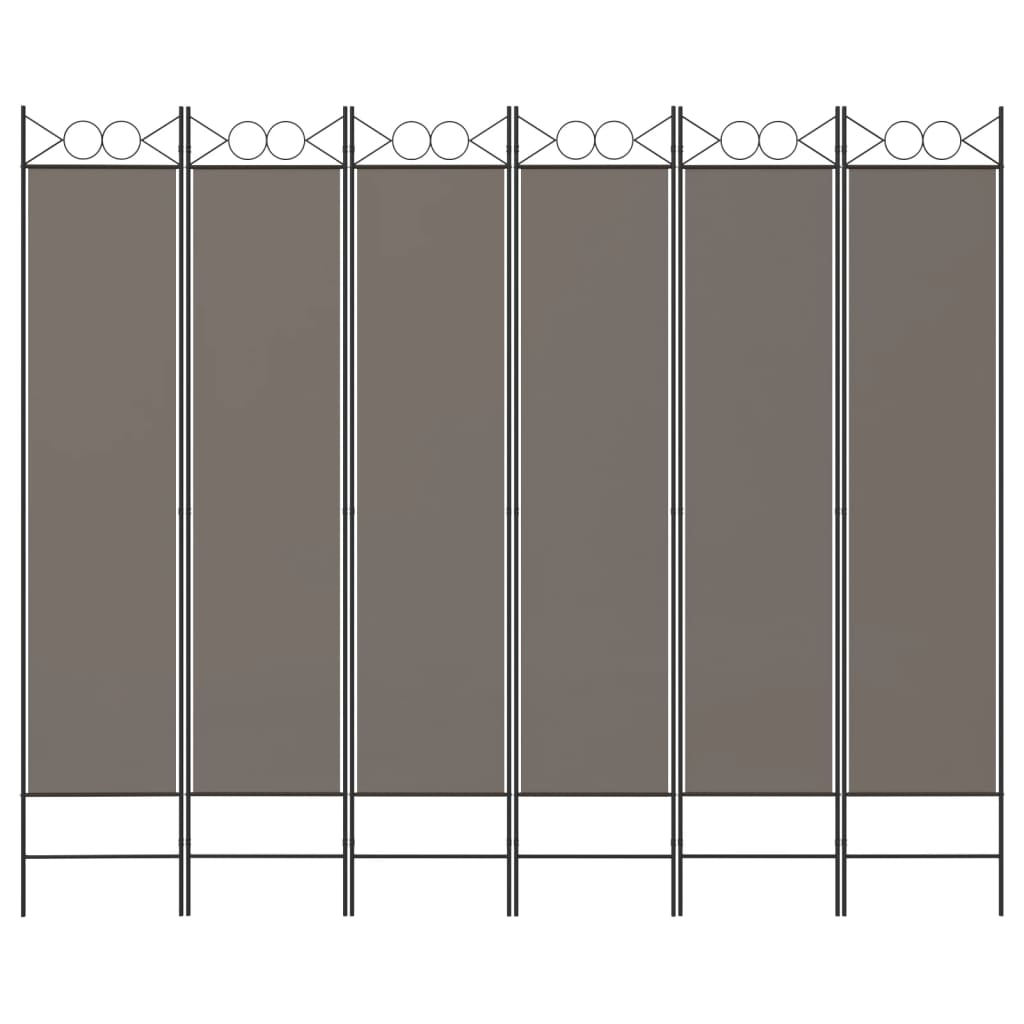 vidaXL 6-Panel Room Divider Anthracite 240x220 cm Fabric