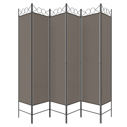 vidaXL 6-Panel Room Divider Anthracite 240x220 cm Fabric