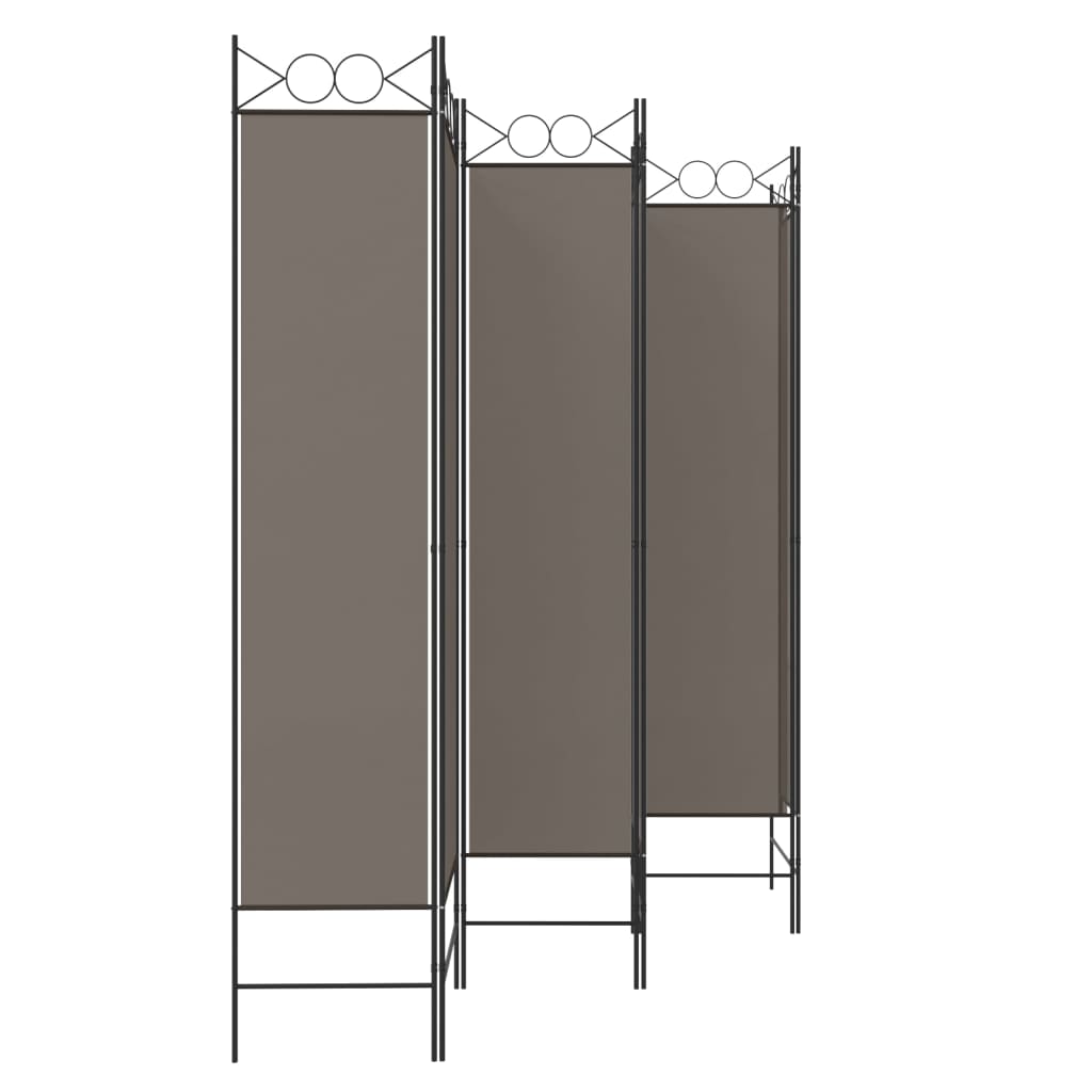 vidaXL 6-Panel Room Divider Anthracite 240x220 cm Fabric