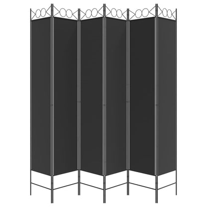 vidaXL 6-Panel Room Divider Black 240x220 cm Fabric