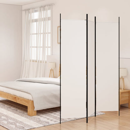 vidaXL 3-Panel Room Divider White 150x200 cm Fabric