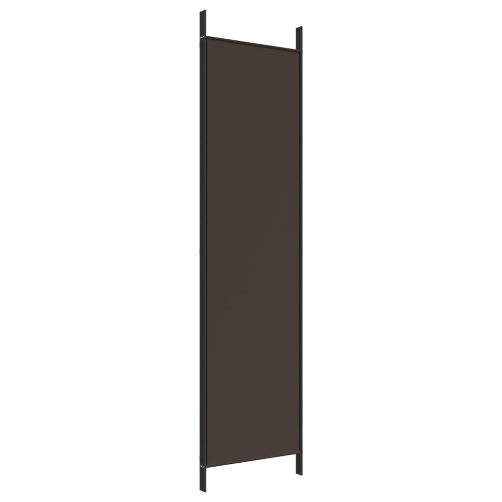 vidaXL 3-Panel Room Divider Brown 150x200 cm Fabric
