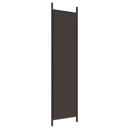 vidaXL 3-Panel Room Divider Brown 150x200 cm Fabric