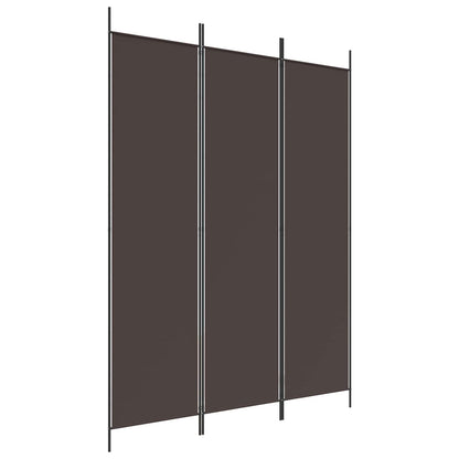 vidaXL 3-Panel Room Divider Brown 150x200 cm Fabric