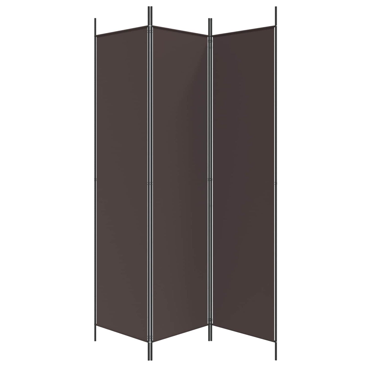 vidaXL 3-Panel Room Divider Brown 150x200 cm Fabric