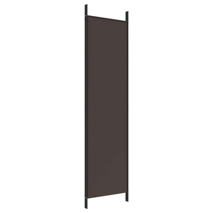 vidaXL 3-Panel Room Divider Brown 150x200 cm Fabric