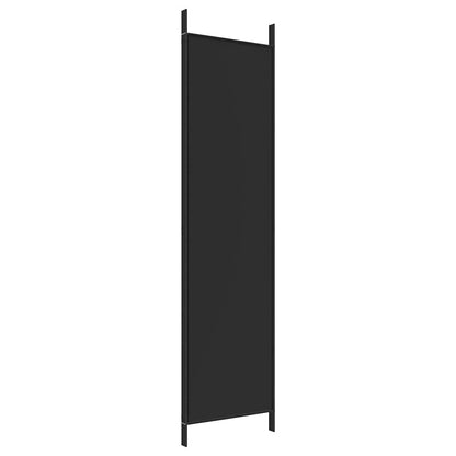 vidaXL 3-Panel Room Divider Black 150x200 cm Fabric