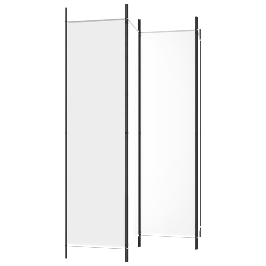 vidaXL 4-Panel Room Divider White 200x200 cm Fabric