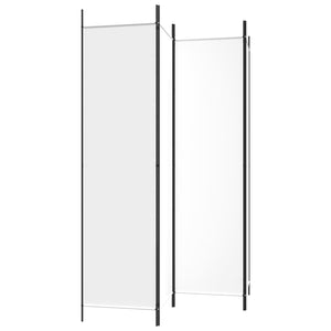 vidaXL 4-Panel Room Divider White 200x200 cm Fabric