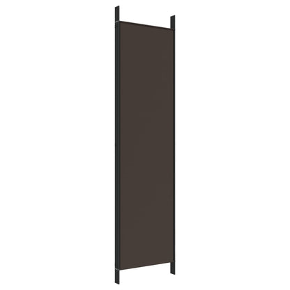 vidaXL 4-Panel Room Divider Brown 200x200 cm Fabric