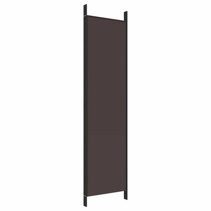 vidaXL 4-Panel Room Divider Brown 200x200 cm Fabric