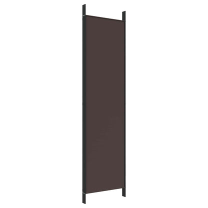 vidaXL 4-Panel Room Divider Brown 200x200 cm Fabric
