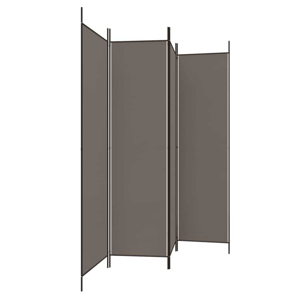 vidaXL 4-Panel Room Divider Anthracite 200x200 cm Fabric