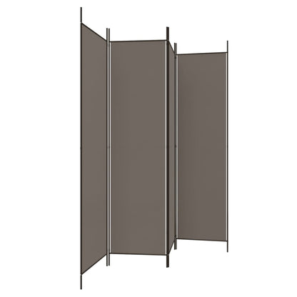 vidaXL 4-Panel Room Divider Anthracite 200x200 cm Fabric
