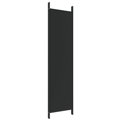 vidaXL 4-Panel Room Divider Black 200x200 cm Fabric
