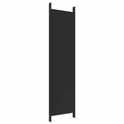 vidaXL 5-Panel Room Divider Black 250x200 cm Fabric