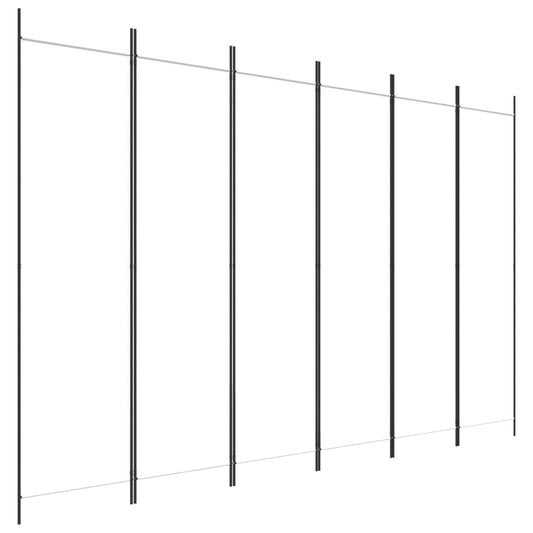 vidaXL 6-Panel Room Divider White 300x200 cm Fabric
