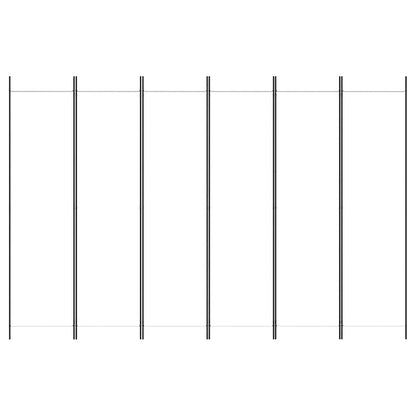 vidaXL 6-Panel Room Divider White 300x200 cm Fabric