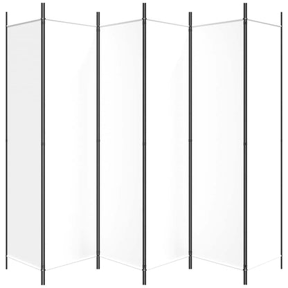 vidaXL 6-Panel Room Divider White 300x200 cm Fabric