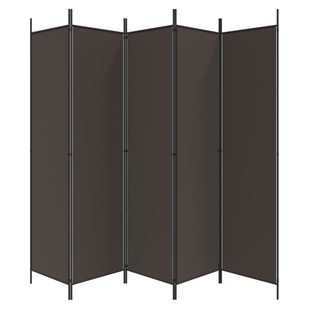 vidaXL 6-Panel Room Divider Brown 300x200 cm Fabric