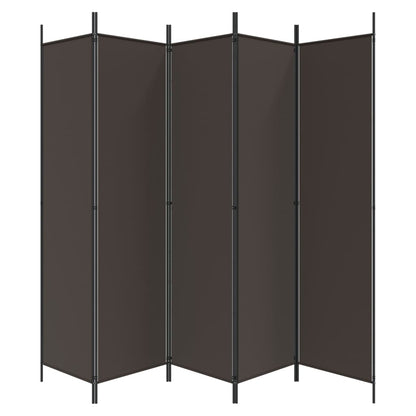vidaXL 6-Panel Room Divider Brown 300x200 cm Fabric