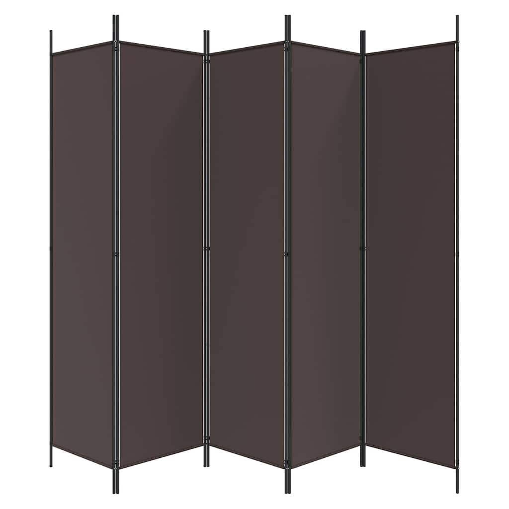 vidaXL 6-Panel Room Divider Brown 300x200 cm Fabric