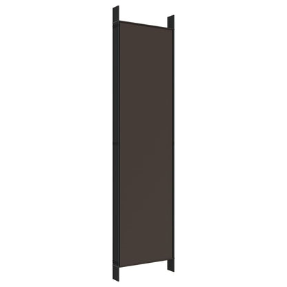 vidaXL 6-Panel Room Divider Brown 300x200 cm Fabric