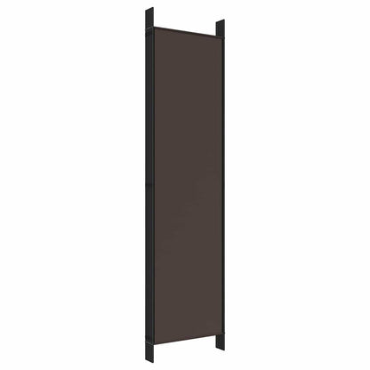 vidaXL 6-Panel Room Divider Brown 300x200 cm Fabric