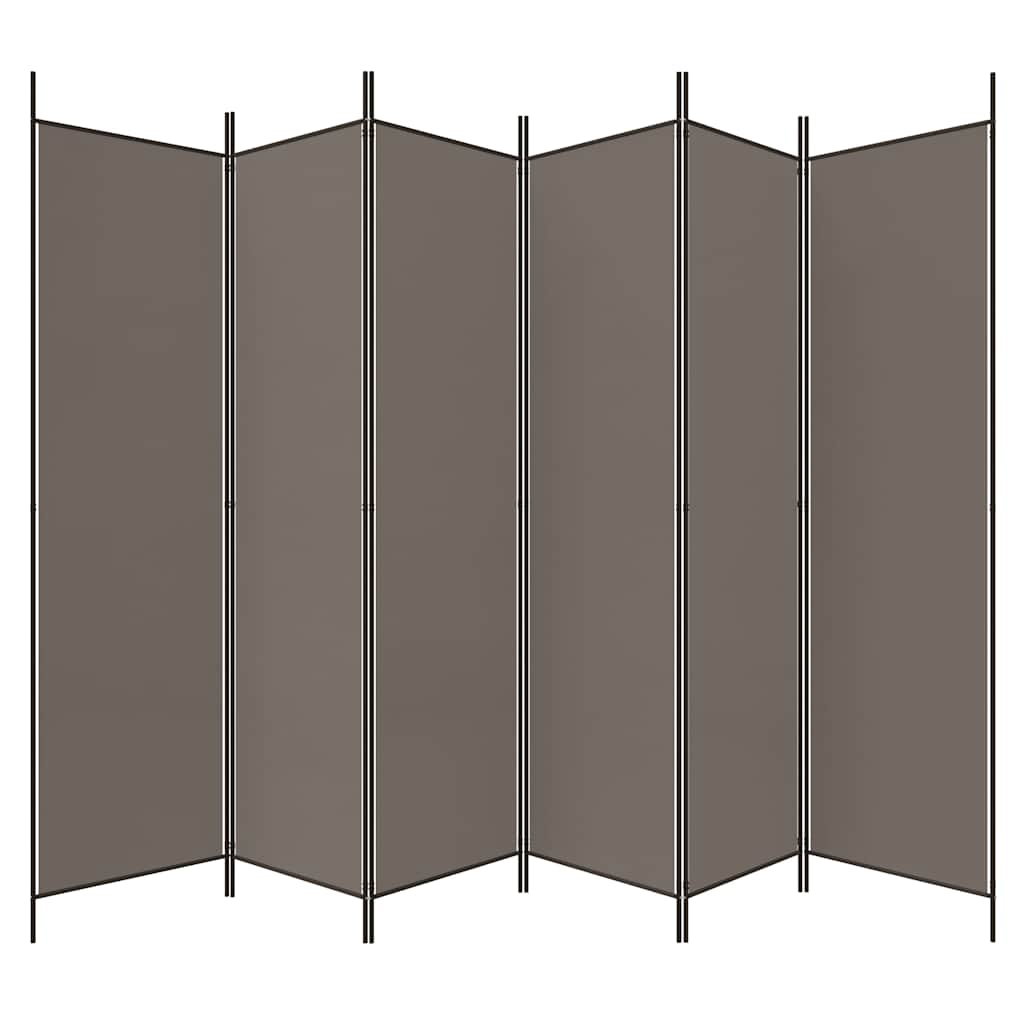 vidaXL 6-Panel Room Divider Anthracite 300x200 cm Fabric