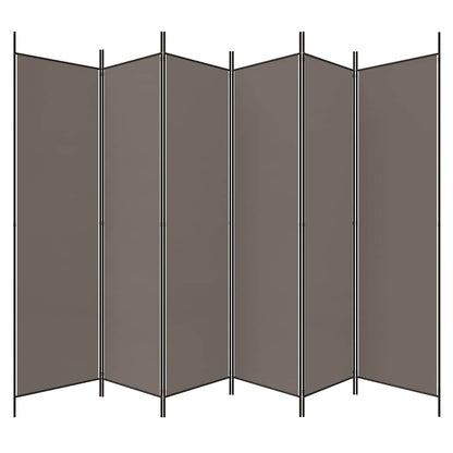 vidaXL 6-Panel Room Divider Anthracite 300x200 cm Fabric