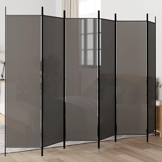 vidaXL 6-Panel Room Divider Anthracite 300x200 cm Fabric