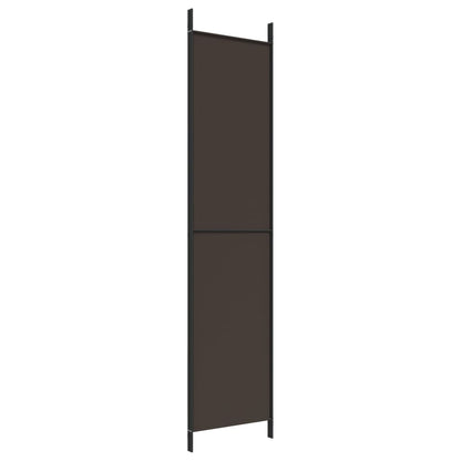 vidaXL 3-Panel Room Divider Brown 150x220 cm Fabric