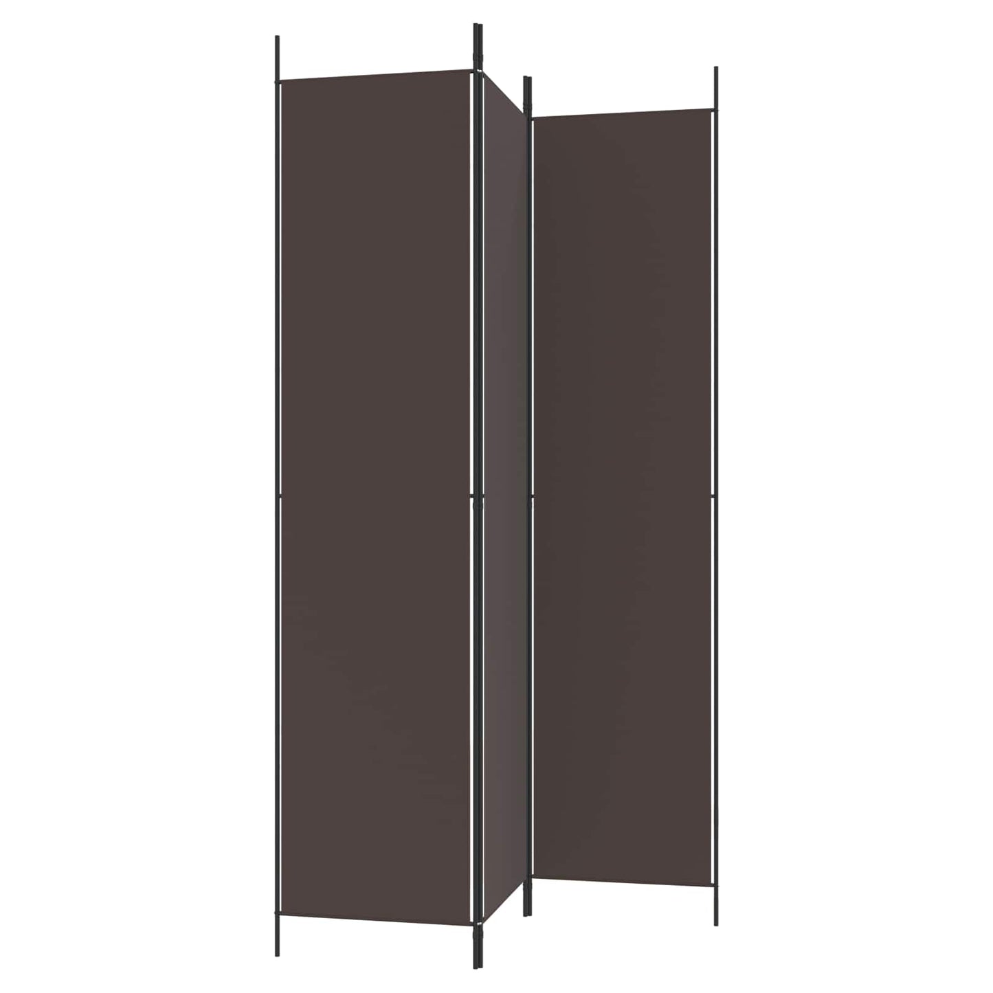 vidaXL 3-Panel Room Divider Brown 150x220 cm Fabric