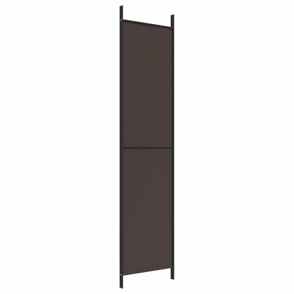 vidaXL 3-Panel Room Divider Brown 150x220 cm Fabric