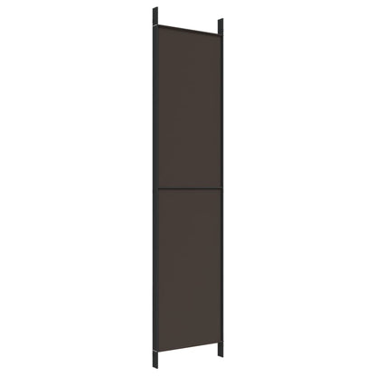 vidaXL 4-Panel Room Divider Brown 200x220 cm Fabric