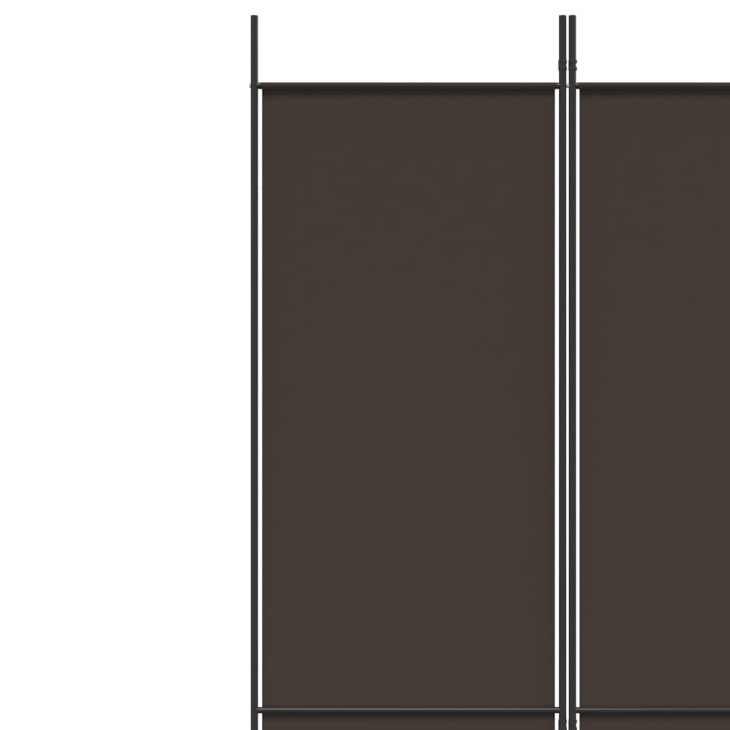 vidaXL 4-Panel Room Divider Brown 200x220 cm Fabric