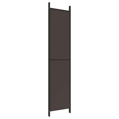 vidaXL 4-Panel Room Divider Brown 200x220 cm Fabric