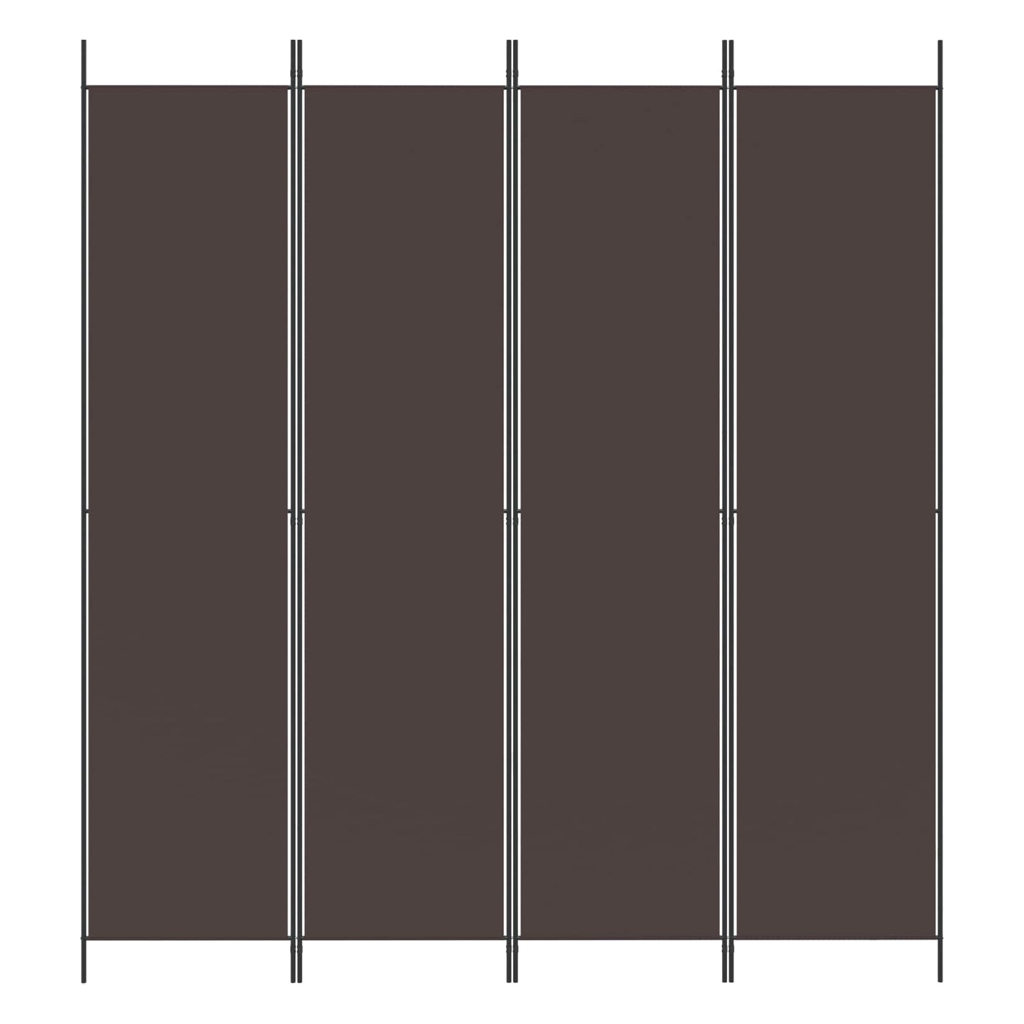 vidaXL 4-Panel Room Divider Brown 200x220 cm Fabric