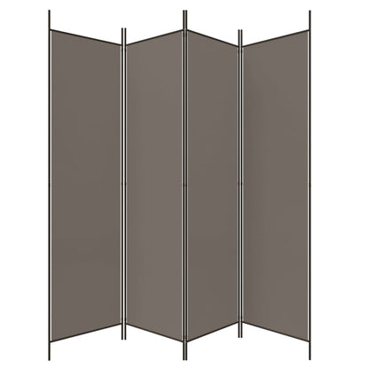vidaXL 4-Panel Room Divider Anthracite 200x220 cm Fabric