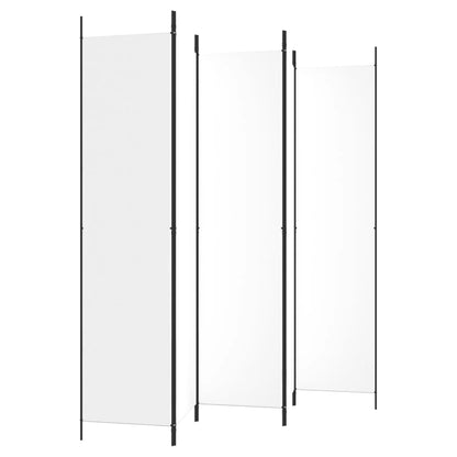 vidaXL 5-Panel Room Divider White 250x220 cm Fabric